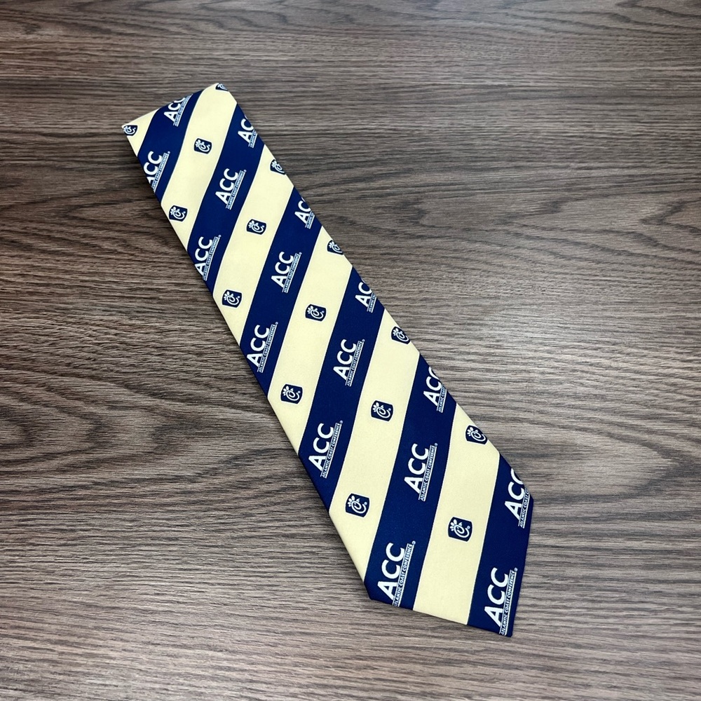 Chick-Fil-A Yellow & Navy ACC Stripe Tie